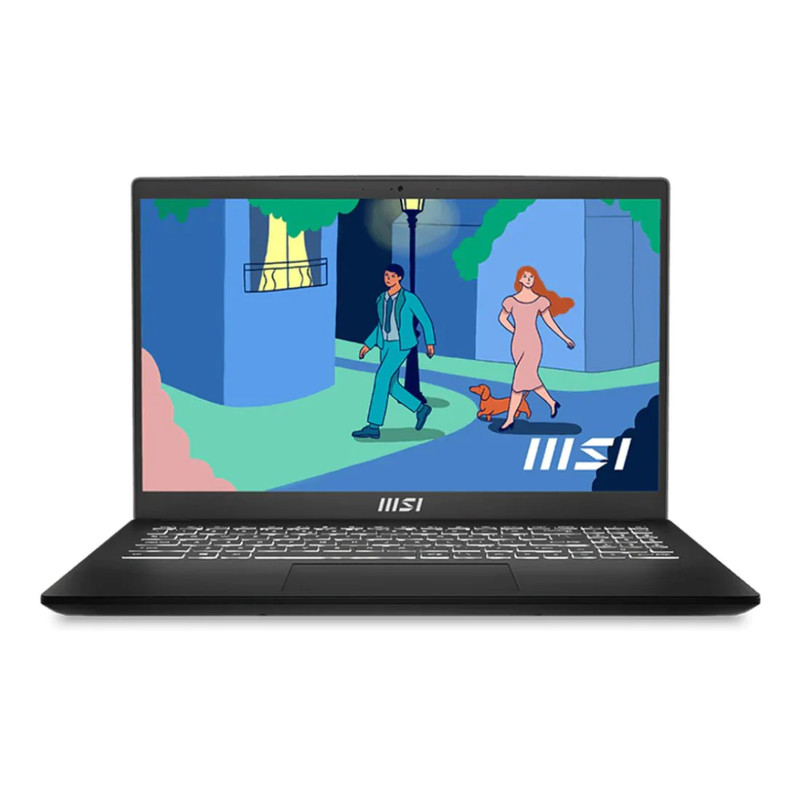 MSI Modern 15 B7M, AMD Ryzen 7-7-7730U, 16GB RAM, 512GB SSD, AMD Radeon Graphics, 15.6" FHD Gaming Laptop - Black - حاسوب محمول